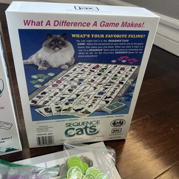 Sequence Cats COMPLETE Jax 2013 Cards Board Game Family Kids Animals Pets - Picture 3 of 6